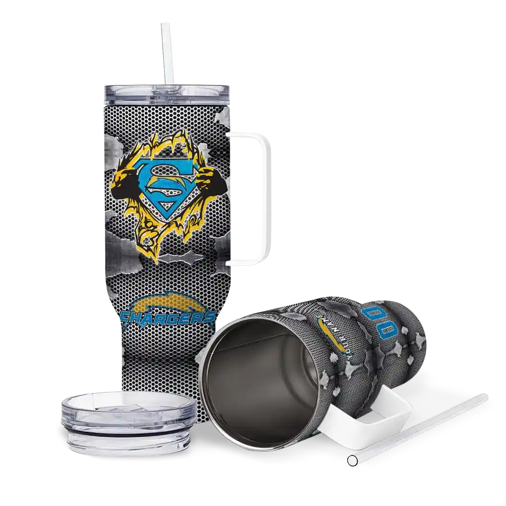 custom los angeles chargers superman shield blue gray curved tumbler high quality.webp custom los angeles chargers superman shield blue gray curved tumbler high quality.webp