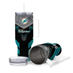 custom miami dolphins arrow armor aqua black curved tumbler best selling.webp