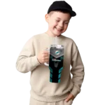 custom miami dolphins arrow armor aqua black curved tumbler best selling.webp
