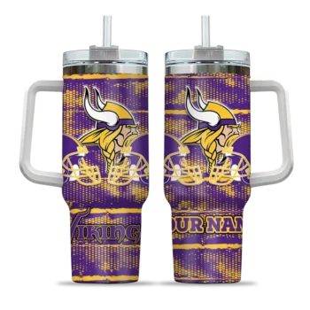 custom minnesota vikings honey streaks purple curved tumbler best selling.webp