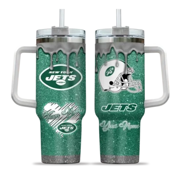 custom new york jets heart helmet motif green curved tumbler best selling.webp