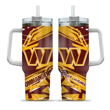custom washington commanders abstract paths burgundy curved tumbler best selling.webp