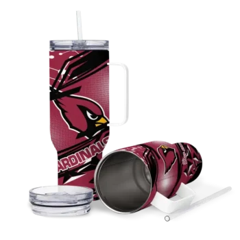 customized arizona cardinals abstract paths red curved tumbler high quality.webp