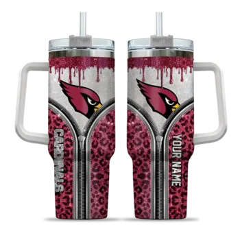 customized arizona cardinals leopard zipper red curved tumbler best selling.webp