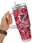 customized atlanta falcons bold diamonds red curved tumbler best selling.webp