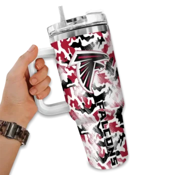 customized atlanta falcons camo mashup red white curved tumbler fashion forward.webp
