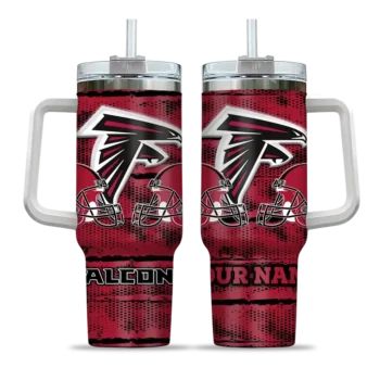 customized atlanta falcons honey streaks red curved tumbler best selling.webp