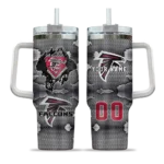 customized atlanta falcons superman shield red gray curved tumbler best selling.webp