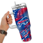 customized buffalo bills abstract paths blue curved tumbler best selling.webp