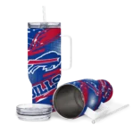 customized buffalo bills abstract paths blue curved tumbler best selling.webp