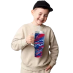 customized buffalo bills abstract paths blue curved tumbler best selling.webp