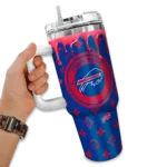 customized buffalo bills bullseye drips blue curved tumbler best selling.webp