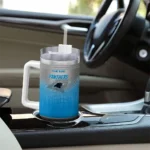 customized carolina panthers gradient dots blue curved tumbler best selling.webp