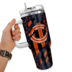 customized chicago bears claw cut blue black curved tumbler best selling.webp