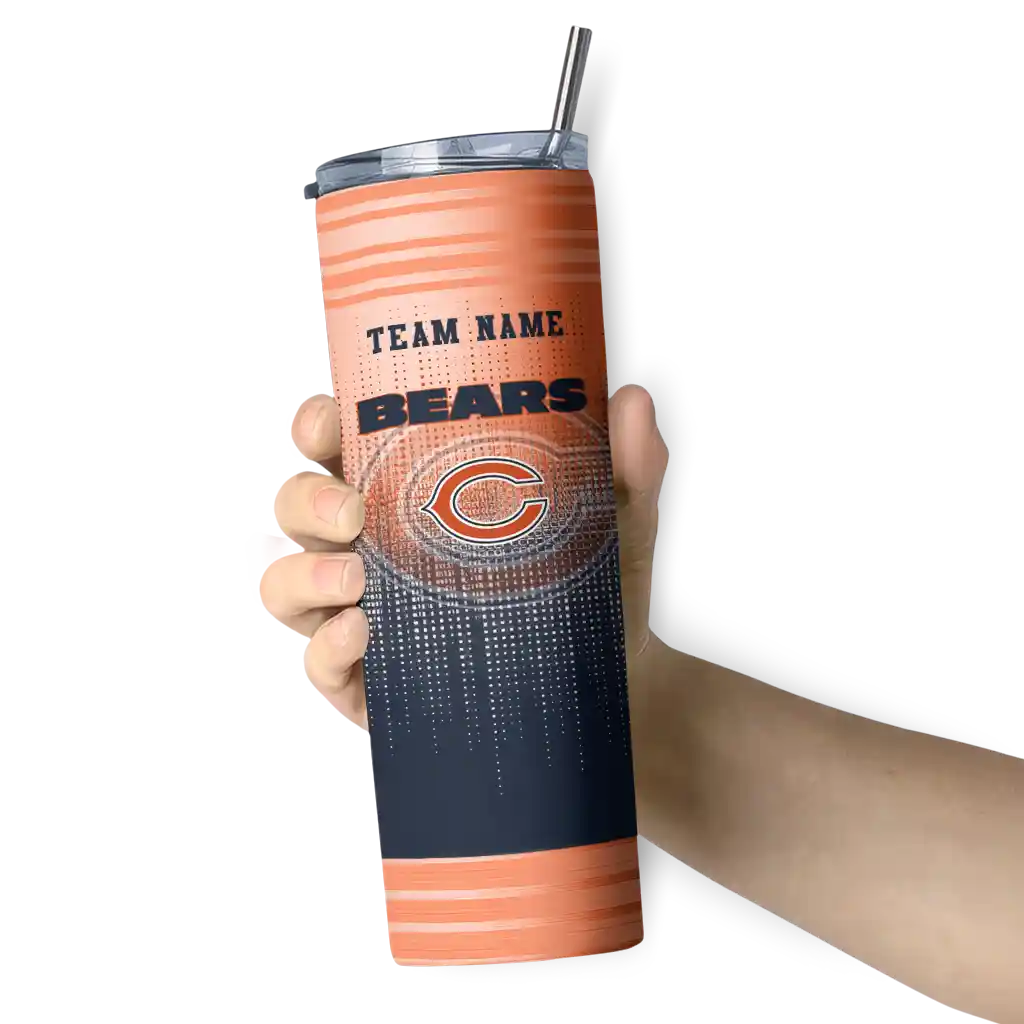 customized chicago bears swirl texture blue skinny tumbler premium grade.webp customized chicago bears swirl texture blue skinny tumbler premium grade.webp