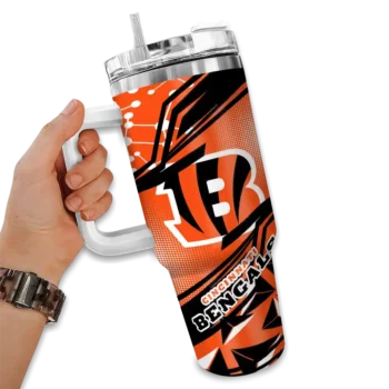customized cincinnati bengals abstract paths orange curved tumbler fashion forward.webp
