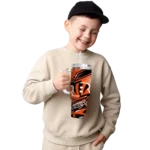 customized cincinnati bengals abstract paths orange curved tumbler best selling.webp