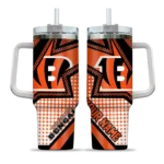 customized cincinnati bengals arrow burst orange curved tumbler best selling.webp