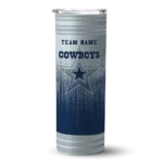 customized dallas cowboys swirl texture blue skinny tumbler best selling.webp