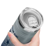 customized dallas cowboys swirl texture blue skinny tumbler best selling.webp