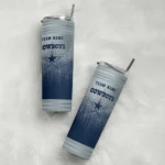 customized dallas cowboys swirl texture blue skinny tumbler best selling.webp