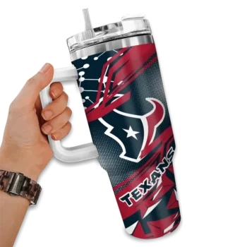 customized houston texans abstract paths blue curved tumbler fashion forward.webp