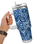 customized indianapolis colts bold diamonds blue curved tumbler best selling.webp