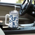 customized indianapolis colts camo mashup blue white curved tumbler best selling.webp
