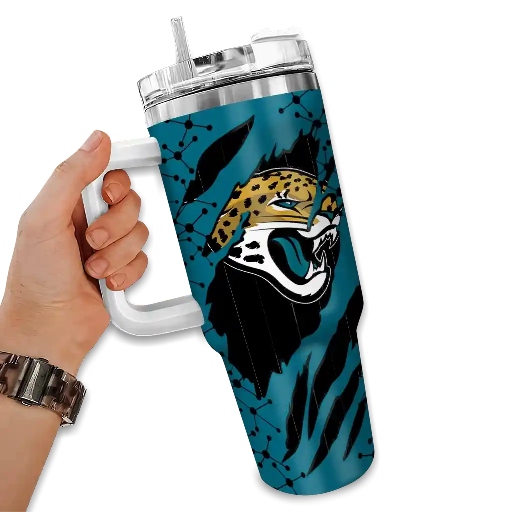 customized jacksonville jaguars claw cut teal black curved tumbler fashion forward.webp customized jacksonville jaguars claw cut teal black curved tumbler fashion forward.webp
