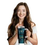 customized jacksonville jaguars hexagon armor teal curved tumbler best selling.webp