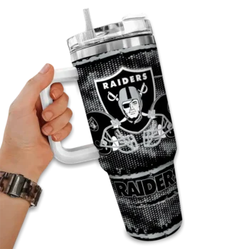 customized las vegas raiders honey streaks black curved tumbler fashion forward.webp