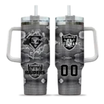 customized las vegas raiders superman shield black gray curved tumbler best selling.webp