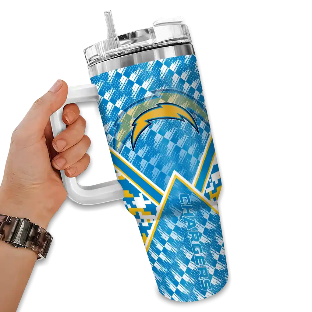 customized los angeles chargers chevron angle blue curved tumbler fashion forward.webp customized los angeles chargers chevron angle blue curved tumbler fashion forward.webp