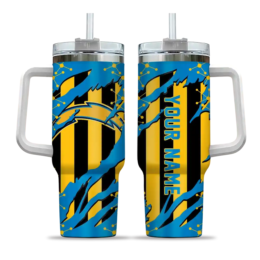 customized los angeles chargers claw cut blue black curved tumbler best selling.webp customized los angeles chargers claw cut blue black curved tumbler best selling.webp