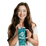 customized miami dolphins bold diamonds aqua curved tumbler best selling.webp