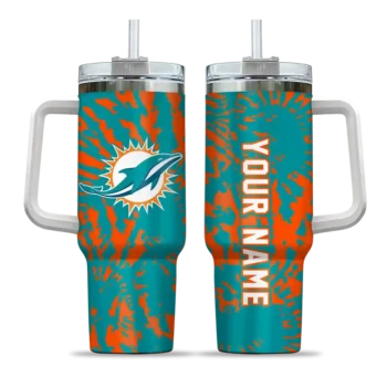 customized miami dolphins burst swirl aqua curved tumbler best selling.webp