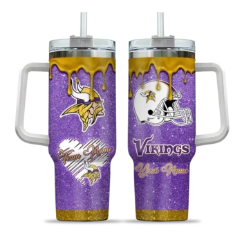 customized minnesota vikings heart helmet motif purple curved tumbler best selling.webp