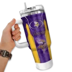 customized minnesota vikings hexagon armor purple curved tumbler best selling.webp
