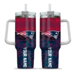 customized new england patriots chevron stripe blue curved tumbler best selling.webp