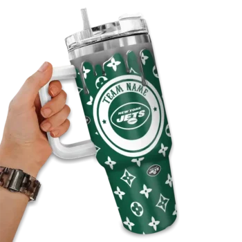 customized new york jets bullseye drips green curved tumbler fashion forward.webp