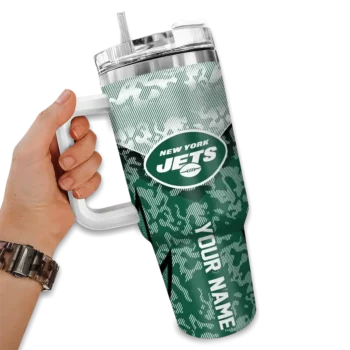 customized new york jets chevron stripe green curved tumbler fashion forward.webp