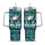 customized philadelphia eagles honey streaks green curved tumbler best selling.webp