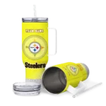 customized pittsburgh steelers geometric prism gold curved tumbler best selling.webp