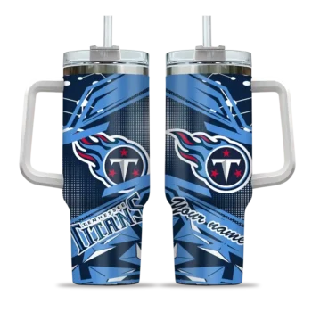 customized tennessee titans abstract paths navy curved tumbler best selling.webp