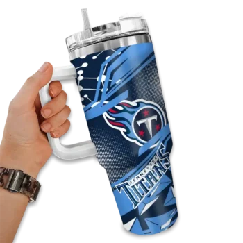 customized tennessee titans abstract paths navy curved tumbler fashion forward.webp