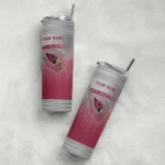 personalized arizona cardinals swirl texture red skinny tumbler best selling.webp