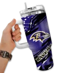 personalized baltimore ravens abstract paths purple curved tumbler best selling.webp