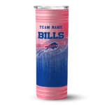 personalized buffalo bills swirl texture blue skinny tumbler best selling.webp