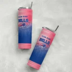 personalized buffalo bills swirl texture blue skinny tumbler best selling.webp