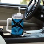 personalized carolina panthers chevron layers blue curved tumbler best selling.webp